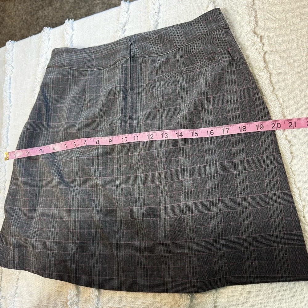 Tail Charcoal Pink Plaid Pleated Mini Skater Skort Golf Pickleball Tennis Sz 4 - Picture 5 of 10